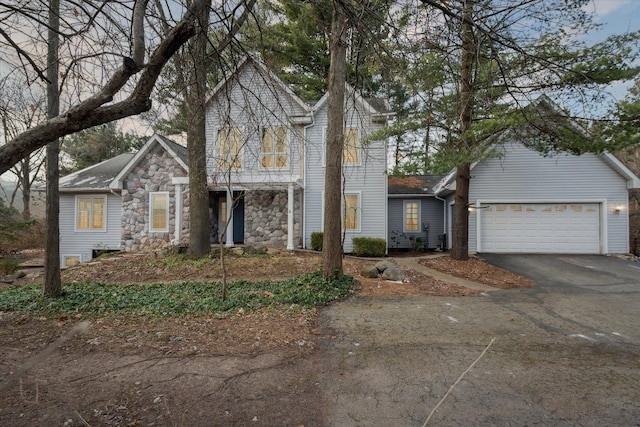 view of front of home featuring a garage