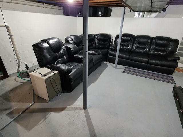 view of basement