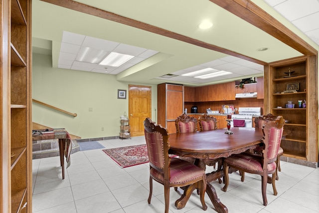 view of tiled dining space