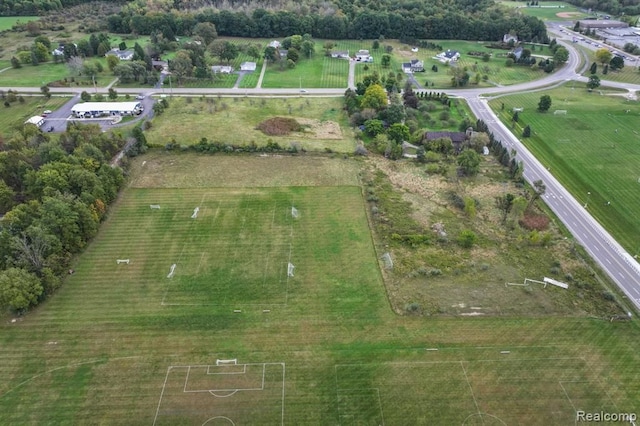 drone / aerial view featuring a rural view