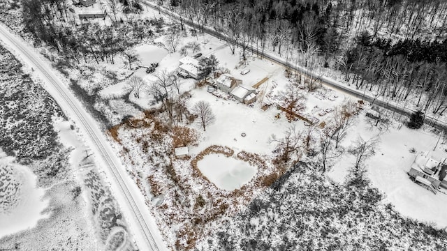 view of snowy aerial view