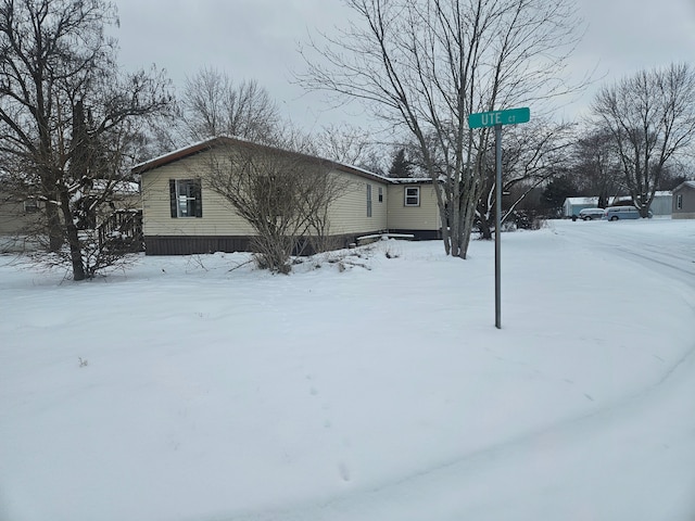 view of snowy exterior