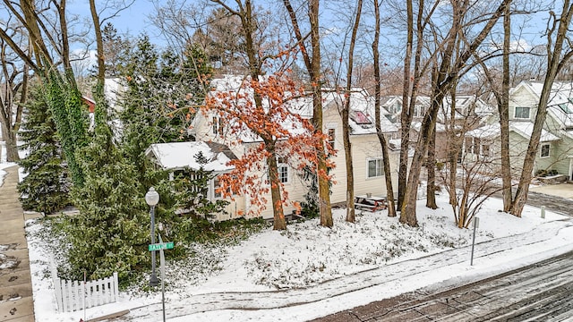 view of snowy exterior