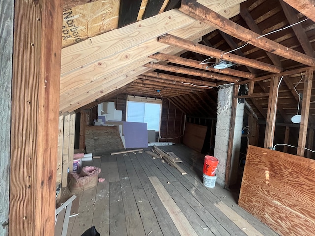 view of attic