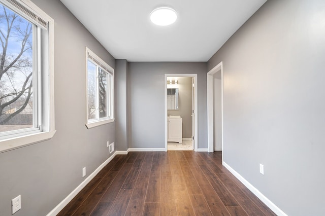 interior space featuring dark hardwood / wood-style floors