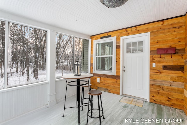 view of sunroom