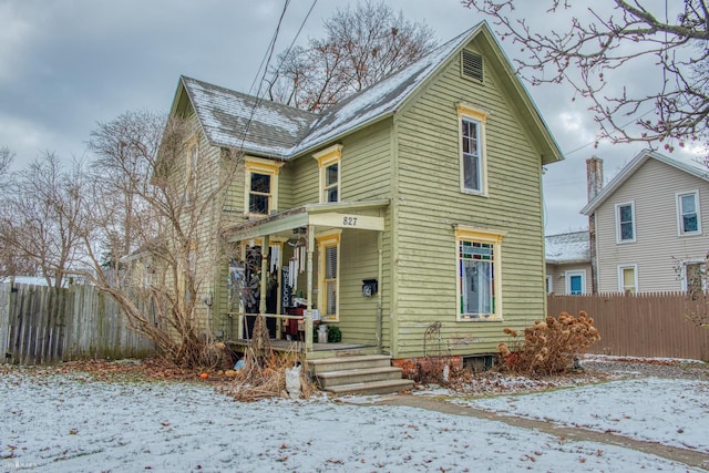 view of front facade with a porch