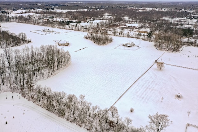 view of snowy aerial view