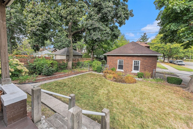 view of home's exterior featuring a lawn