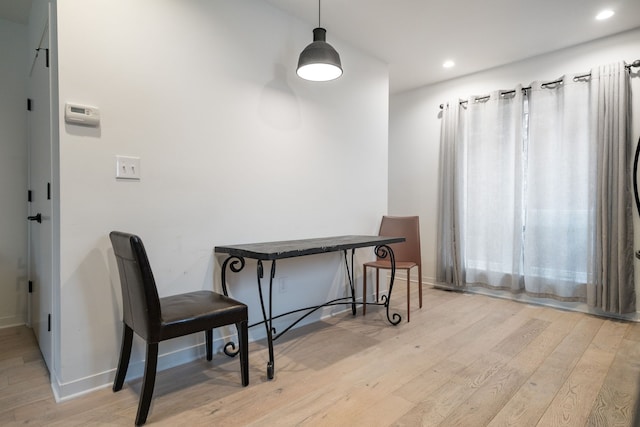 dining room featuring light hardwood / wood-style floors