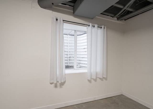 interior space featuring concrete floors