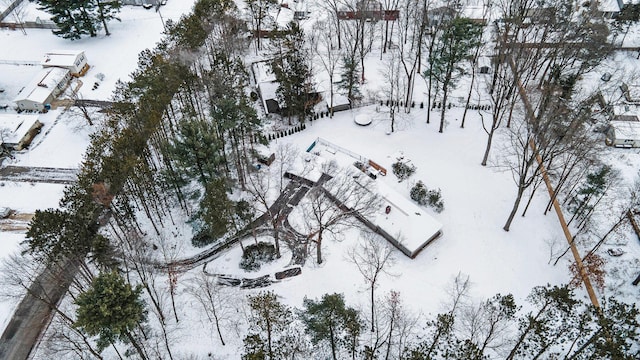 view of snowy aerial view