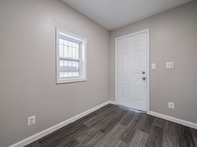 interior space featuring dark hardwood / wood-style floors