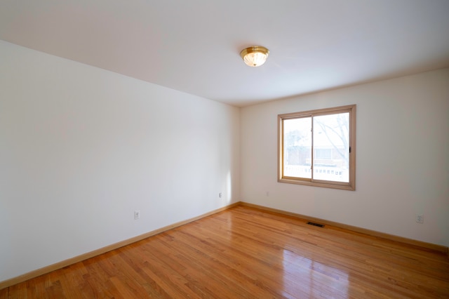 empty room featuring light wood-type flooring