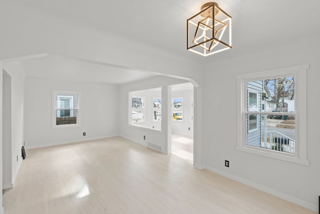 interior space featuring light wood-type flooring