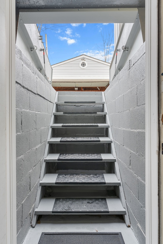 view of stairway