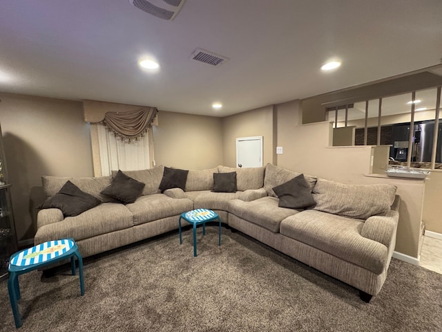 view of carpeted living room