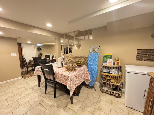 dining area featuring washer / clothes dryer