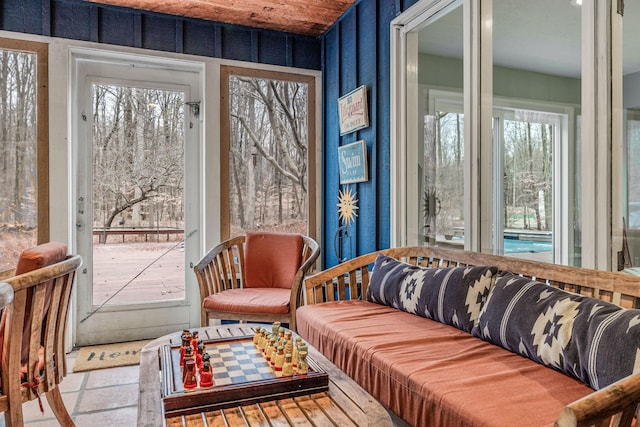 view of sunroom