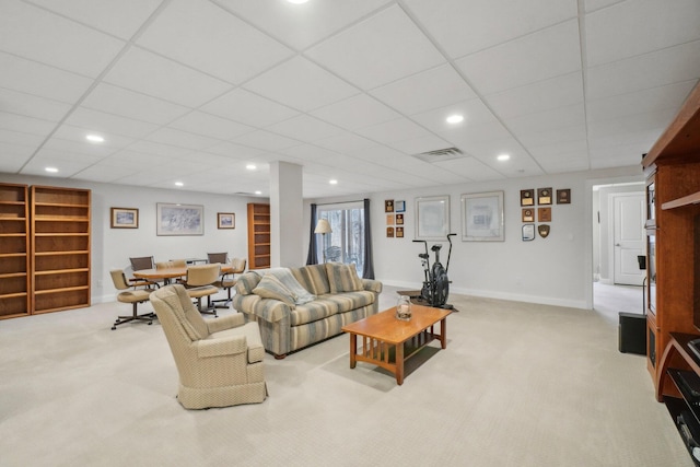 view of carpeted living room