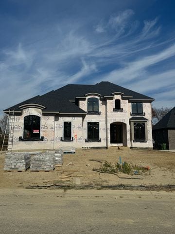 view of french country home