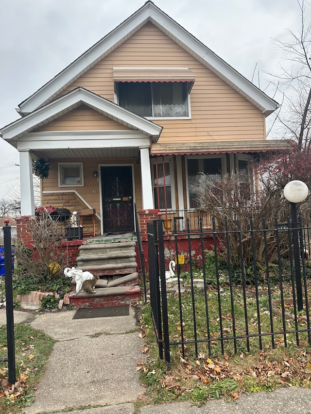 view of front facade with a porch