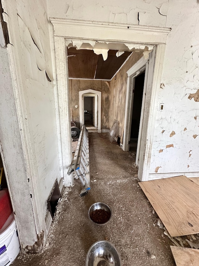 miscellaneous room featuring wood ceiling