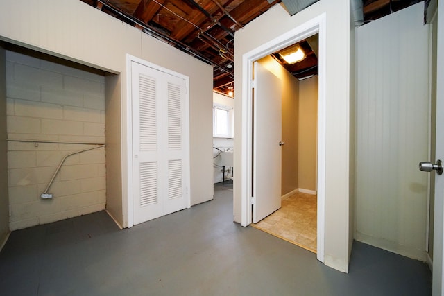 interior space with concrete flooring