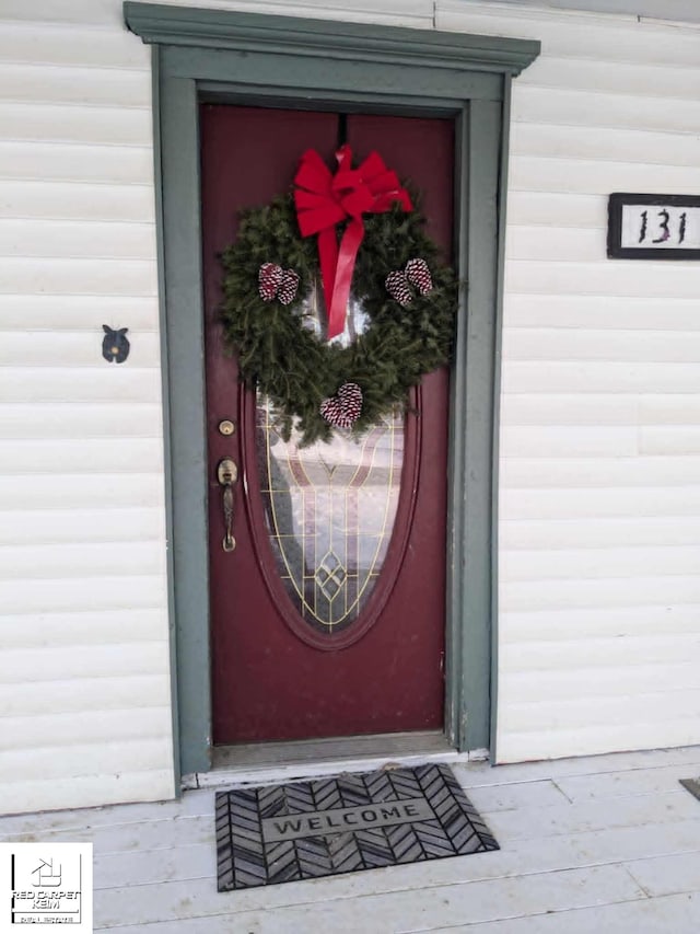 view of doorway to property