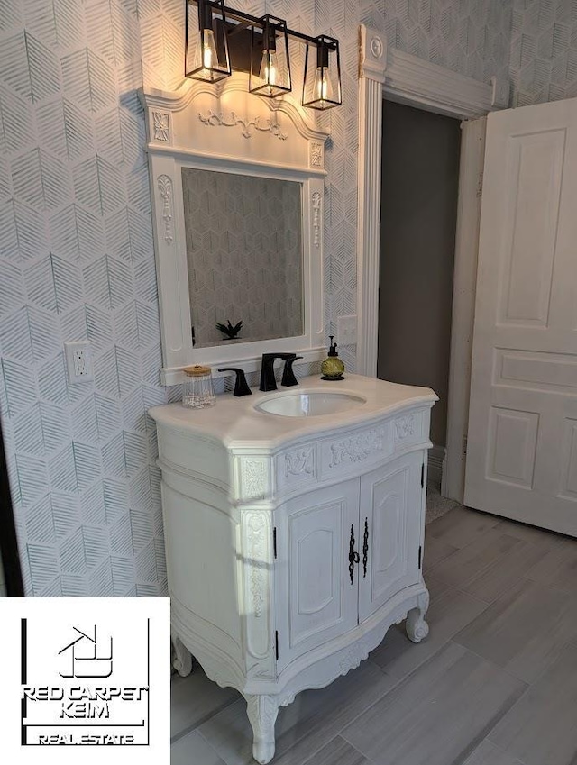 bathroom with vanity