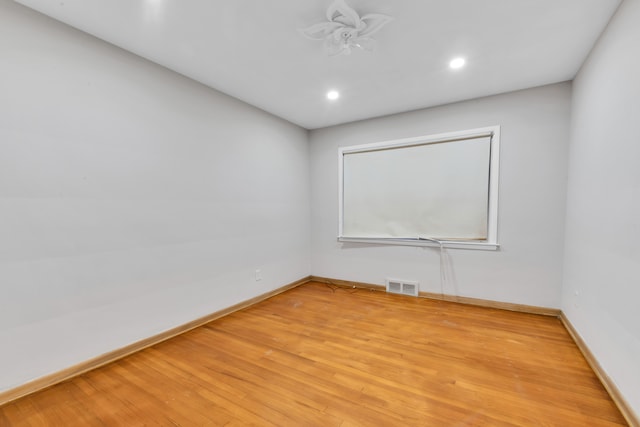 empty room featuring light wood-type flooring