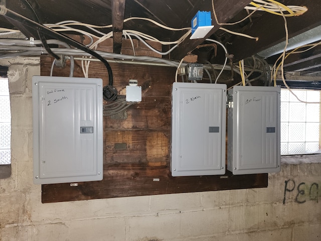 utility room featuring electric panel