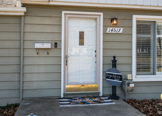 view of doorway to property