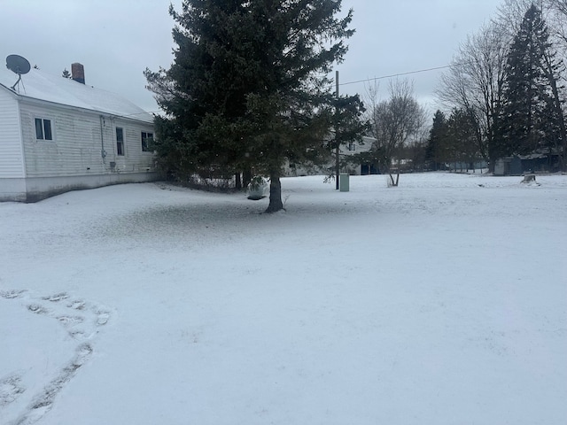 view of snowy yard