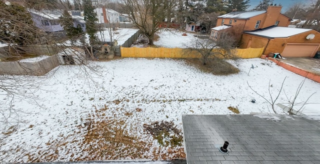 view of snowy yard