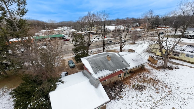 view of snowy aerial view