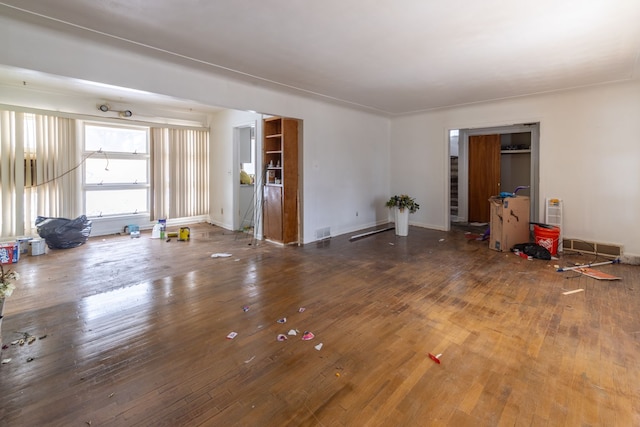 living room with hardwood / wood-style floors