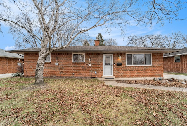 view of single story home