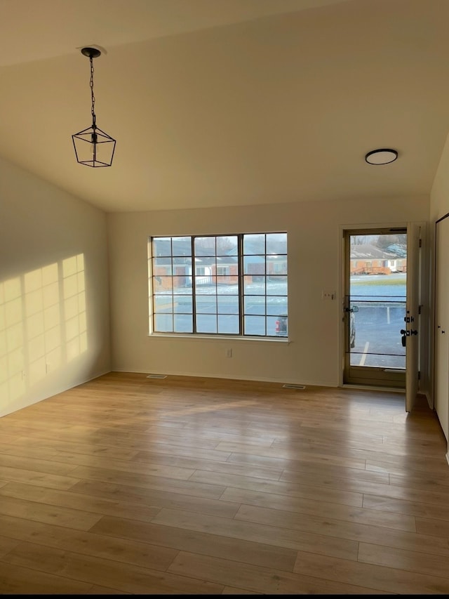 interior space featuring wood-type flooring and plenty of natural light