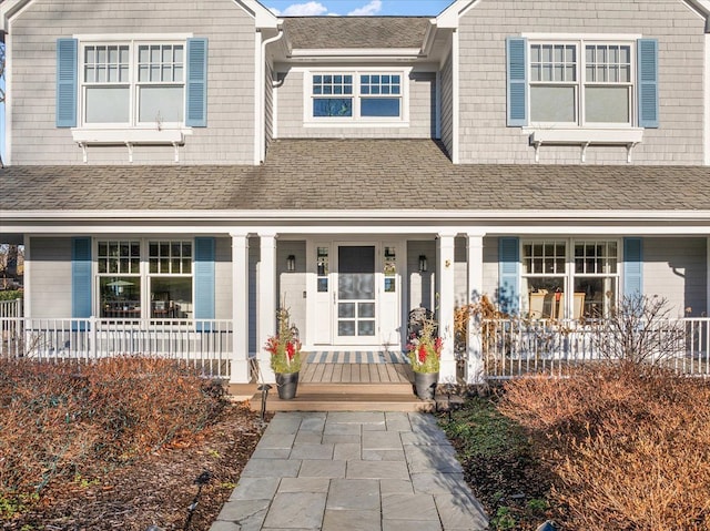 view of front of home with covered porch