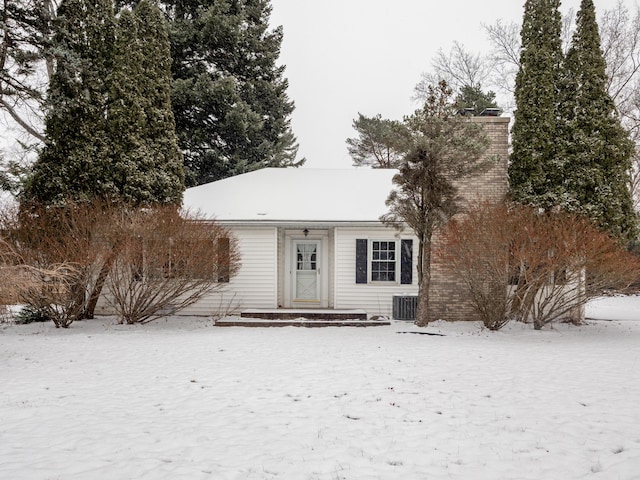 view of front of home with central AC