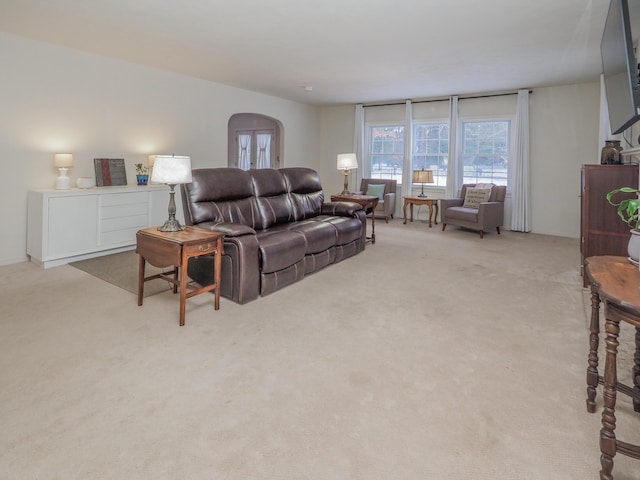 view of carpeted living room