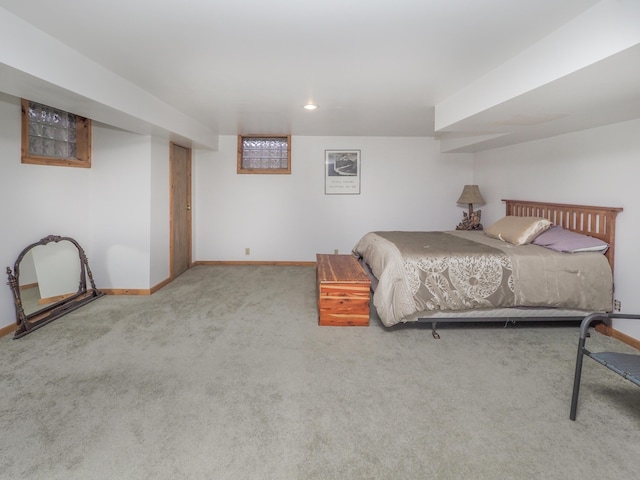 view of carpeted bedroom