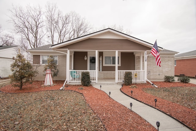 bungalow-style house with covered porch