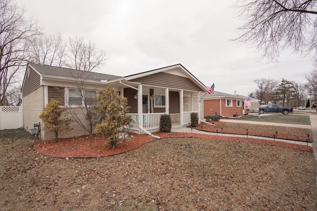 view of front facade with a porch