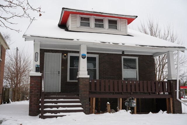 view of front of home with a porch