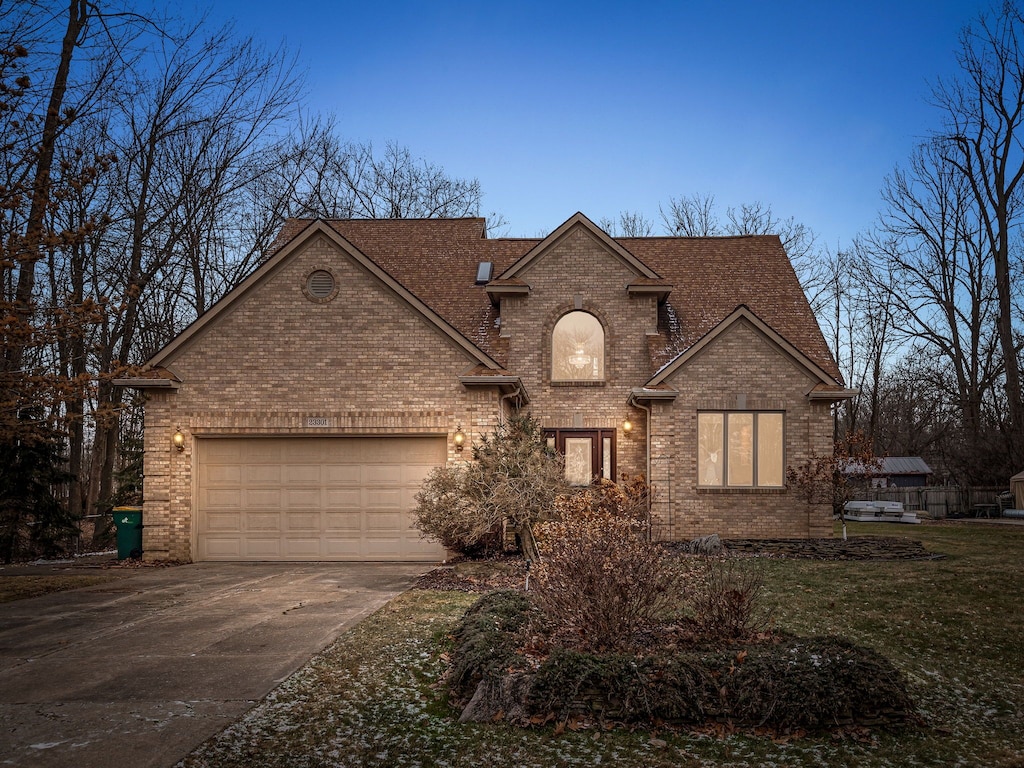 view of front of house featuring a garage