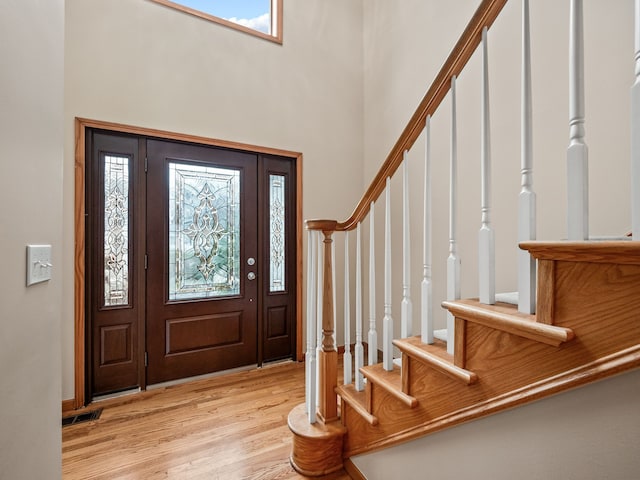 entryway featuring light wood-type flooring