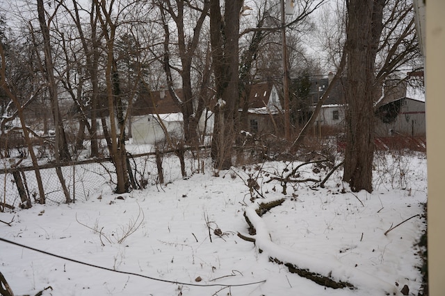 view of snowy yard