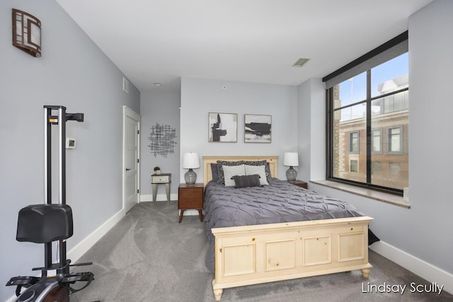 view of carpeted bedroom